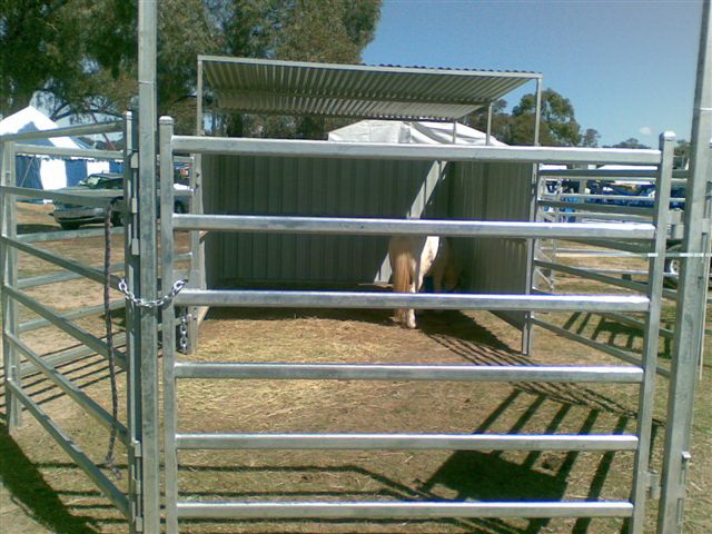 Galvanized livestock fence panels
